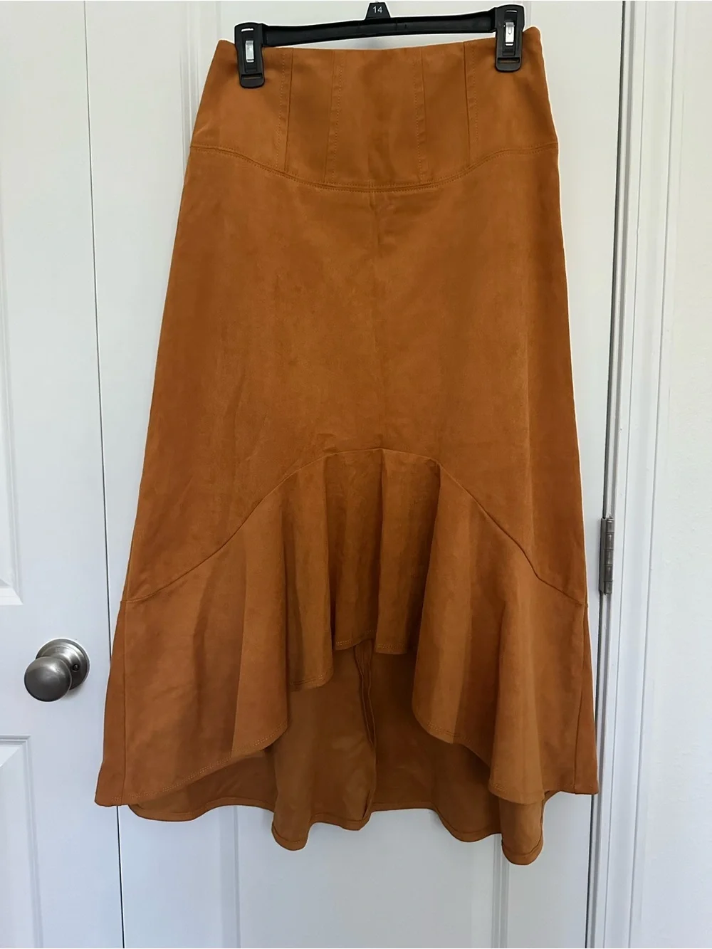 Anthropologie Maeve Cosima Faux Suede Midi Skirt